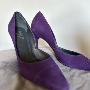 Franco Sarto purple 1.5 inch heel. Suede never worn.